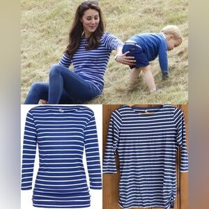 Cobalt Breton Stripe Top by ME+EM - ASO Kate Middleton Royal